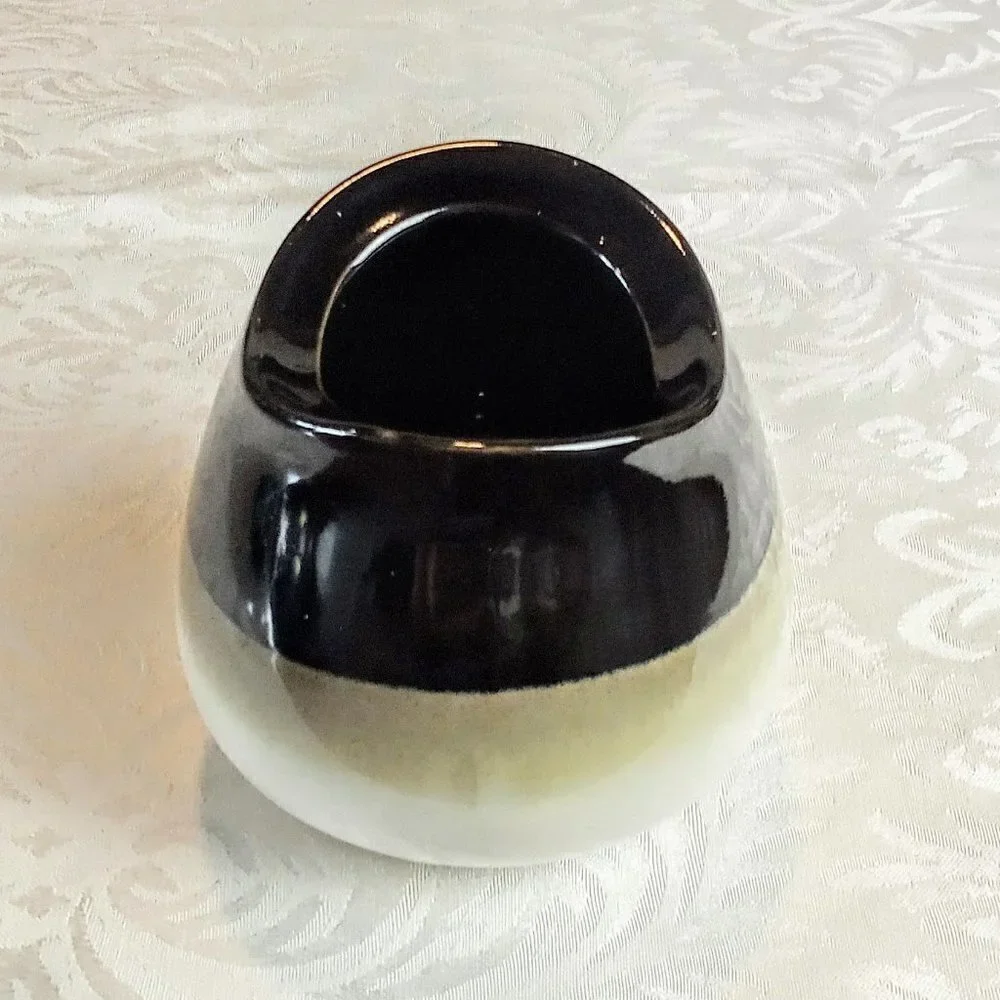 Sango Nova Black Ceramic Sugar Bowl